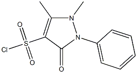 1,5-dimethyl-3-oxo-2-phenyl-2,3-dihydro-1H-pyrazole-4-sulfonyl chloride 化学構造式