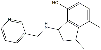 1,7-dimethyl-3-[(pyridin-3-ylmethyl)amino]-2,3-dihydro-1H-inden-4-ol|