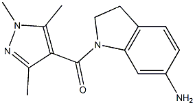 1-[(1,3,5-trimethyl-1H-pyrazol-4-yl)carbonyl]-2,3-dihydro-1H-indol-6-amine|