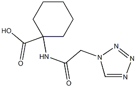 1-[(1H-tetrazol-1-ylacetyl)amino]cyclohexanecarboxylic acid Structure