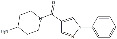 1-[(1-phenyl-1H-pyrazol-4-yl)carbonyl]piperidin-4-amine 结构式