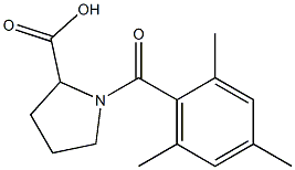 1-[(2,4,6-trimethylphenyl)carbonyl]pyrrolidine-2-carboxylic acid,,结构式