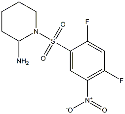 1-[(2,4-difluoro-5-nitrobenzene)sulfonyl]piperidin-2-amine 结构式