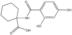 1-[(2,4-dihydroxybenzoyl)amino]cyclohexanecarboxylic acid Structure