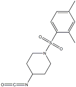 1-[(2,4-dimethylbenzene)sulfonyl]-4-isocyanatopiperidine,,结构式