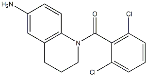 1-[(2,6-dichlorophenyl)carbonyl]-1,2,3,4-tetrahydroquinolin-6-amine 化学構造式