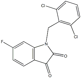 1-[(2,6-dichlorophenyl)methyl]-6-fluoro-2,3-dihydro-1H-indole-2,3-dione Structure