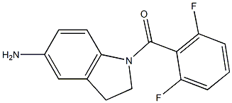 1-[(2,6-difluorophenyl)carbonyl]-2,3-dihydro-1H-indol-5-amine,,结构式