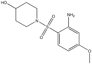 1-[(2-amino-4-methoxybenzene)sulfonyl]piperidin-4-ol 结构式