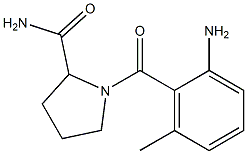 1-[(2-amino-6-methylphenyl)carbonyl]pyrrolidine-2-carboxamide Structure