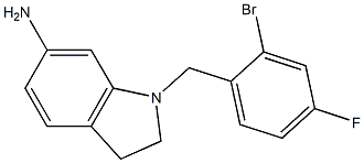 1-[(2-bromo-4-fluorophenyl)methyl]-2,3-dihydro-1H-indol-6-amine