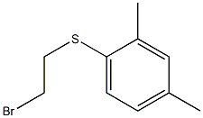 1-[(2-bromoethyl)thio]-2,4-dimethylbenzene,,结构式