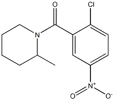 1-[(2-chloro-5-nitrophenyl)carbonyl]-2-methylpiperidine 化学構造式