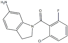 1-[(2-chloro-6-fluorophenyl)carbonyl]-2,3-dihydro-1H-indol-6-amine 化学構造式