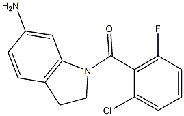 1-[(2-chloro-6-fluorophenyl)carbonyl]-2,3-dihydro-1H-indol-6-amine,,结构式