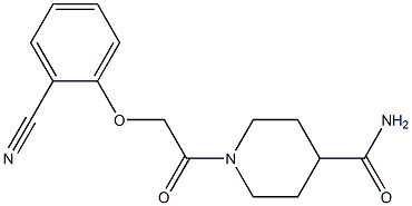 1-[(2-cyanophenoxy)acetyl]piperidine-4-carboxamide 化学構造式