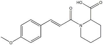 1-[(2E)-3-(4-methoxyphenyl)prop-2-enoyl]piperidine-2-carboxylic acid Structure