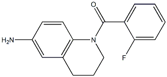 1-[(2-fluorophenyl)carbonyl]-1,2,3,4-tetrahydroquinolin-6-amine 化学構造式