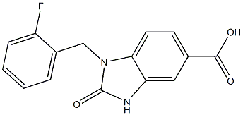 1-[(2-fluorophenyl)methyl]-2-oxo-2,3-dihydro-1H-1,3-benzodiazole-5-carboxylic acid 结构式
