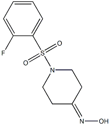 1-[(2-fluorophenyl)sulfonyl]piperidin-4-one oxime|