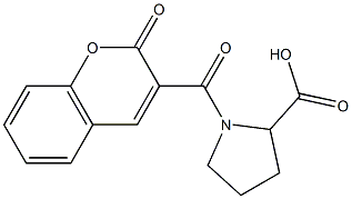 1-[(2-oxo-2H-chromen-3-yl)carbonyl]pyrrolidine-2-carboxylic acid Structure