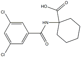 1-[(3,5-dichlorobenzene)amido]cyclohexane-1-carboxylic acid Struktur