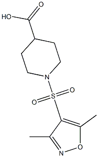 1-[(3,5-dimethyl-1,2-oxazole-4-)sulfonyl]piperidine-4-carboxylic acid|