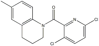 1-[(3,6-dichloropyridin-2-yl)carbonyl]-6-methyl-1,2,3,4-tetrahydroquinoline Struktur