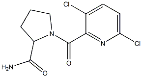 1-[(3,6-dichloropyridin-2-yl)carbonyl]pyrrolidine-2-carboxamide Struktur