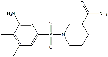 1-[(3-amino-4,5-dimethylbenzene)sulfonyl]piperidine-3-carboxamide,,结构式