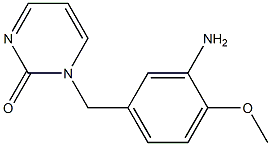 1-[(3-amino-4-methoxyphenyl)methyl]-1,2-dihydropyrimidin-2-one Structure