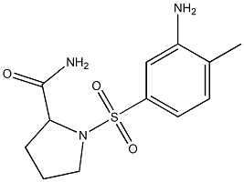 1-[(3-amino-4-methylbenzene)sulfonyl]pyrrolidine-2-carboxamide Struktur