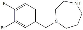 1-[(3-bromo-4-fluorophenyl)methyl]-1,4-diazepane Struktur