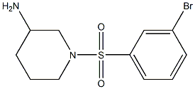 1-[(3-bromobenzene)sulfonyl]piperidin-3-amine 化学構造式