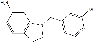 1-[(3-bromophenyl)methyl]-2,3-dihydro-1H-indol-6-amine 化学構造式
