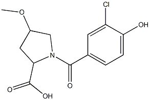 1-[(3-chloro-4-hydroxyphenyl)carbonyl]-4-methoxypyrrolidine-2-carboxylic acid