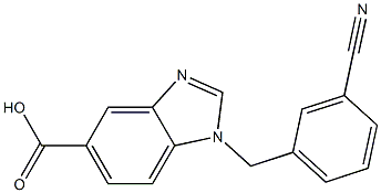 1-[(3-cyanophenyl)methyl]-1H-1,3-benzodiazole-5-carboxylic acid