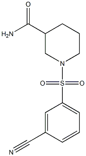 1-[(3-cyanophenyl)sulfonyl]piperidine-3-carboxamide,,结构式