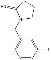 1-[(3-fluorophenyl)methyl]pyrrolidin-2-imine 结构式