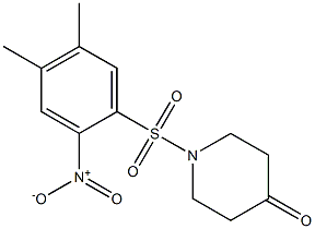 1-[(4,5-dimethyl-2-nitrobenzene)sulfonyl]piperidin-4-one