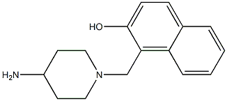 1-[(4-aminopiperidin-1-yl)methyl]naphthalen-2-ol 结构式