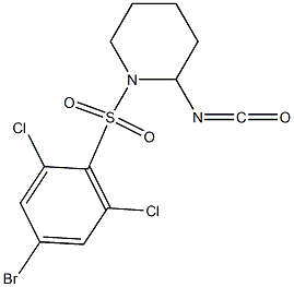 1-[(4-bromo-2,6-dichlorobenzene)sulfonyl]-2-isocyanatopiperidine