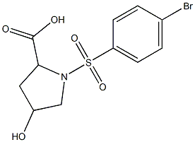 1-[(4-bromobenzene)sulfonyl]-4-hydroxypyrrolidine-2-carboxylic acid