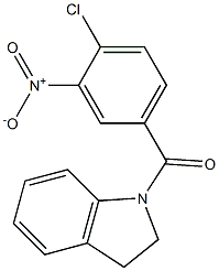 1-[(4-chloro-3-nitrophenyl)carbonyl]-2,3-dihydro-1H-indole Structure