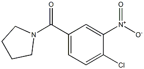 1-[(4-chloro-3-nitrophenyl)carbonyl]pyrrolidine 化学構造式