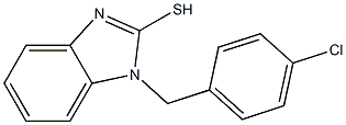 1-[(4-chlorophenyl)methyl]-1H-1,3-benzodiazole-2-thiol,,结构式