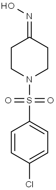 1-[(4-chlorophenyl)sulfonyl]piperidin-4-one oxime 化学構造式