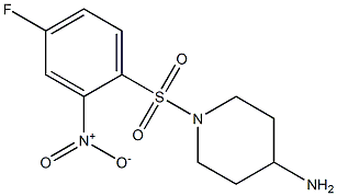 1-[(4-fluoro-2-nitrobenzene)sulfonyl]piperidin-4-amine 化学構造式