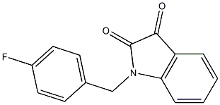 1-[(4-fluorophenyl)methyl]-2,3-dihydro-1H-indole-2,3-dione,,结构式
