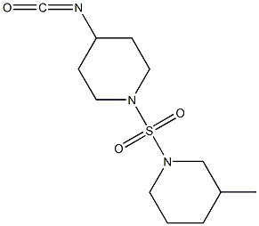 1-[(4-isocyanatopiperidine-1-)sulfonyl]-3-methylpiperidine Structure